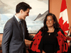 Justin Trudeau is photographed with Jody Wilson-Raybould on Jan. 14, 2019, on the day it was announced she was being demoted to veterans affairs minister from justice minister, after she resisted Trudeau’s attempts to have her intervene in charges against SNC-Lavalin.