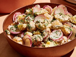 Caesar-ish potato salad with radishes and dill from Cook This Book by Molly Baz