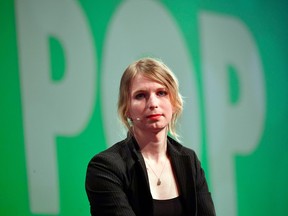 Former U.S. soldier and whistleblower Chelsea Manning speaks at the digital media convention "re:publica" in Berlin in 2018.