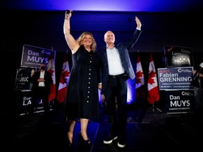 Leader of the Conservative Party of Canada, Erin O'Toole and his wife Rebecca O'Toole