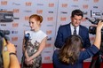 Jessica Chastain and Michael Showalter on the red carpet Sunday at TIFF.