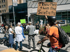 People gather outside Toronto General Hospital, on September 13, 2021, to protest against COVID-19 vaccines, vaccine passports and COVID-19 related restrictions.