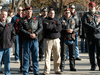 Veterans gather in London, Ont., as part of a Canada-wide veterans protest over cutbacks in pensions and benefits, August 2010.