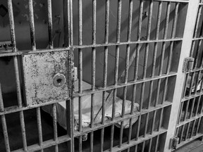 Black and white gritty prison. Getty Images
