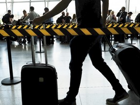 People arrive at John F. Kennedy international airport.