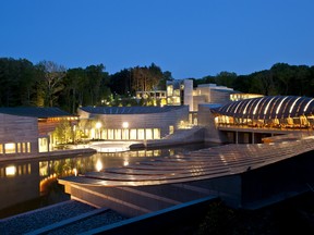 The Crystal Bridges Museum of American Art in Bentonville, Arkansas is a must-see for anyone interested in art and architecture.