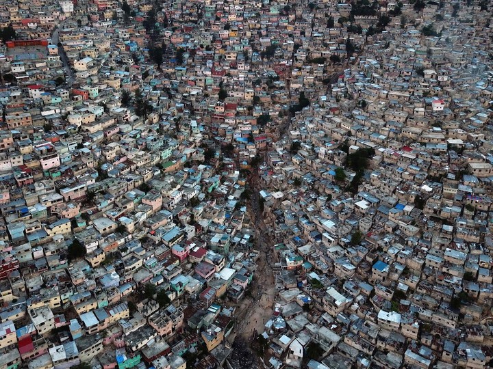  The Jalousie neighborhood in the commune of Petion Ville during the sunset, in the Haitian capital Port-au-Prince.