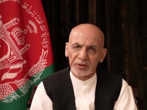 Former Afghan president Ashraf Ghani in August. Ghani insists he had left the country in order to spare it more bloodshed.