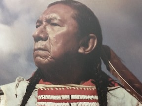 Photograph of Ernie Lapointe, Sitting Bull's great-grandson, and his closest living descendant.