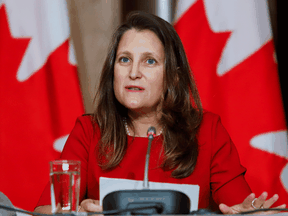 Finance Minister Chrystia Freeland's office said the Liberal government's digital services tax would only come into effect if the OECD agreement hasn’t come into force by 2024.