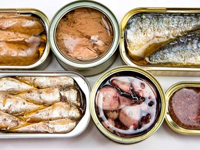 Canned seafood