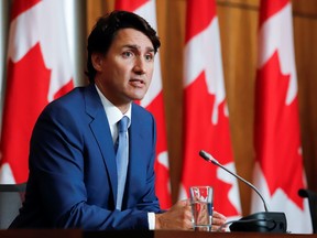 Canada's Prime Minister Justin Trudeau speaks during a news conference in Ottawa, Ontario, Canada, October 6, 2021.