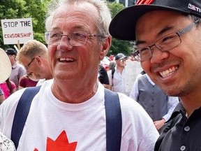 Anti lockdown advocates lead by Randy Hillier (centre) in front of the Supreme Court of Canada on Canada Day, Jul. 1, 2021. ERROL MCGIHON, Postmedia