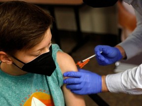 The United States on October 29, 2021 authorized the Pfizer COVID vaccine for children aged five-to-11 after a committee of experts found its benefits outweighed risks. (Photo by JEFF KOWALSKY / AFP)