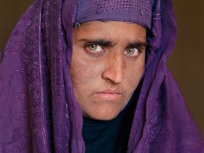 National Geographic photographer Steve McCurry returned to the region and found Sharbat Gula, in Peshawar, Pakistan in 2002. He took the original photograph of the "green-eyed Afghan girl" in 1984. Photo credit: Steve McCurry