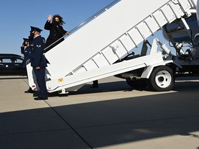 US Vice President Kamala Harris, shown at Andrews Air Force Base in Maryland on November 19, 2021, held power while President Joe Biden was under anesthetic, the White House said Friday.