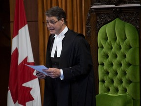 Anthony Rota is seen in the House of Commons. He was re-elected as Speaker of the House