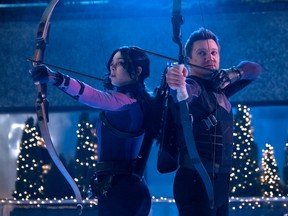 A Christmas present with two bows: Hailee Steinfeld and Jeremy Renner in Hawkeye.