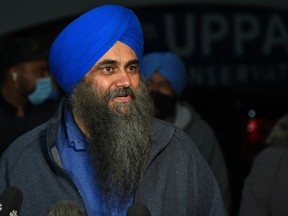 Conservative incumbent Tim Uppal at his campaign office gets re-elected in the Edmonton Mill Woods riding, September 20, 2021. Ed Kaiser/Postmedia