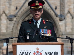 General Wayne Eyre on Parliament Hill Tuesday, August 20, 2019. Eyre assumed command of the Canadian Army. THE CANADIAN PRESS/Adrian Wyld