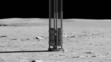 An official illustration of the nuclear reactor on the Moon.