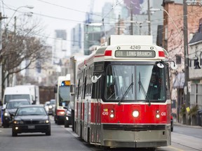 The 501 Queen Street streetcar in Toronto. Memories of trundelling along this line to get to university are still vivid.