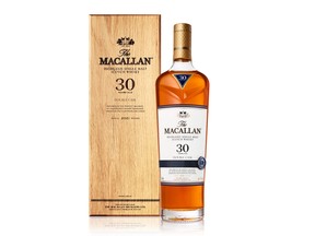 The Macallan Double Cask 30 Years Old “provides an aesthetic experience for all the senses, even before the first sip.” SUPPLIED
