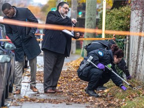 The site of the Nov. 14 shooting death of Thomas Trudel, who police believe was targeted and killed at random.