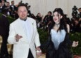 Grimes and Musk arrive at the Met Gala in New York in 2018.