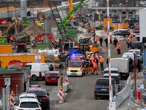 According to media reports, four people were injured when a WWII bomb exploded as works were under way at a construction site close to the railway station