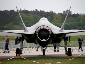 A Lockheed Martin F-35 aircraft is seen at the ILA Air Show in Berlin, Germany, April 25, 2018.