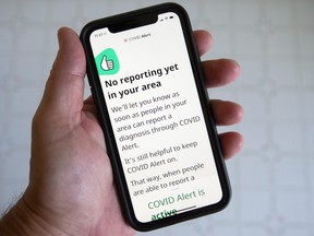 A Canadian smartphone app released on Friday, July 31, 2020 was intended to alert users if they have been in close contact with someone testing positive.