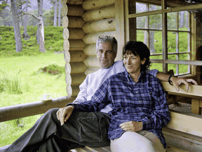 Jeffrey Epstein and Ghislaine Maxwell at the Queen’s Balmoral cabin. The photograph was one of many confiscated from Epstein’s New York townhouse in an FBI raid after the financier was charged with sex offences.