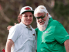 John Daly and his son John Daly Jr. celebrate winning the PNC Championship in Orlando, Florida, December 19, 2021.