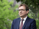 Natural Resources Minister Jonathan Wilkinson, with some trees, in July 2021.