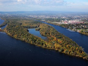 A proposed interprovincial bridge crossing the Ottawa River via Kettle Island would connect Ottawa and Gatineau.