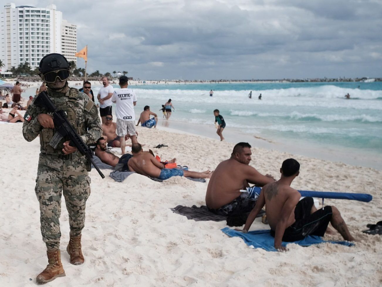 Cancun beaches get 1,500strong military guard to protect tourists from