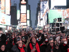 Revelers gather during New Year’s Eve celebrations at Times Square in Manhattan, New York, December 31, 2021.