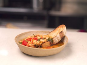 Chef Alida Solomon’s Ribollita, a classic Tuscan tomato, bean and kale soup. SUPPLIED
