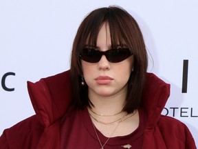 Billie Eilish appears at a  Variety 2021 Music Hitmakers event on December 4, 2021 in Los Angeles, CA.