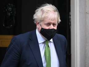 Prime Minister Boris Johnson leaves 10 Downing Street on January 19, 2022 in London, England