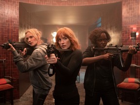 From left, Diane Kruger, Jessica Chastain and Lupita Nyong'o in The 355.