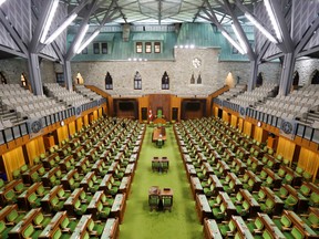 The House of Commons is seen before the opening of the 44th Parliament, on Nov. 19, 2021.