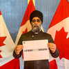 In case Russian President Vladimir Putin is checking English-language Twitter, we also had some of our cabinet ministers pose with pro-Ukraine signs. Here’s Harjit Sajjan, the former minister of defence.