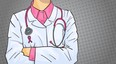Female Doctor Wearing Pink Ribbon On Coat World Cancer Day Concept Breast Disease Awareness Prevention Flat Vector Illustration