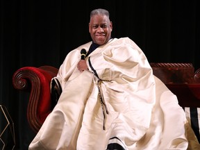 Andre Leon Talley speaks during 'The Gospel According to Andre?' Q&A during the 21st SCAD Savannah Film Festival on November 2, 2018 in Savannah, Georgia. The fashion journalist and former creative director and American editor-at-large of Vogue magazine Andre Leon Talley died on January 18, 2022.