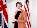 La ministre des Affaires étrangères du Canada, Mélanie Joly, lors d'un sommet du G7 à Liverpool, en Angleterre, le 12 décembre 2021.