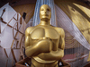 An Oscars statue is displayed on the red carpet area on the eve of the 92nd Oscars ceremony at the Dolby Theatre in Hollywood, California, February 8, 2020.