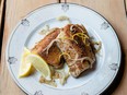Pan-roasted cumin-crusted sablefish from New Native Kitchen