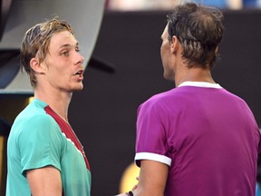 Denis Shapovalov and Rafael Nadal played to determine entry into the semi finals of the Australian Open.